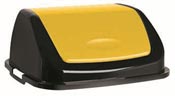 Couvercle pour poubelle 50L Rossignol clap jaune