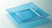 Assiette plastique couleur bleu carré 180 par 72