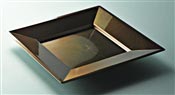 Assiette plastique couleur chocolat carré 180 par 72