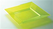 Assiette plastique couleur fluo carré 180 par 72