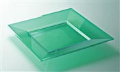 Assiette plastique couleur verte carré 180 par 72