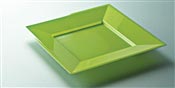 Assiette plastique couleur anis carré 240 par 96