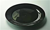 Assiette plastique couleur noire ronde 190 mm par 96