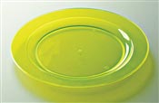 Assiette plastique couleur fluo ronde 190 mm par 96