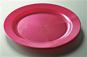 Assiette plastique couleur  magenta ronde 190 mm par 96