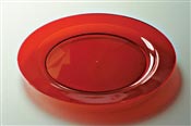 Assiette plastique couleur rouge ronde 190 mm par 96