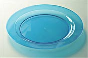 Assiette plastique couleur bleu ronde 240 mm par 132