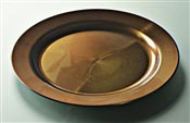 Assiette jetable chocolat ronde prestige 240 mm par 132