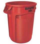 Conteneur Brute Rubbermaid rond 121 Litres rouge