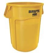 Conteneur Brute Rubbermaid rond 167 Litres jaune