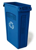 Collecteur Slim Jim Recyclage Bleu avec aeration 87 L