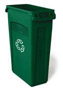 Collecteur Slim Jim vert recyclage avec aeration 87 L