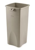 Conteneur Rubbermaid tri selectif carré beige 87 Litres