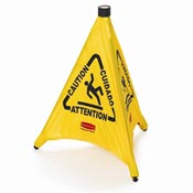 Panneau sol glissant cone parapluie Rubbermaid