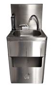 Lave main inox 304 avec dosseret et poubelle
