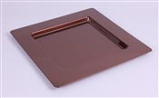 Sous assiette plastique carree chocolat par 72
