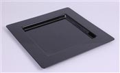 Sous assiette plastique carree noire par 72