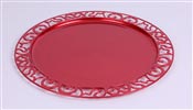 Sous assiette plastique ronde carmin par 72