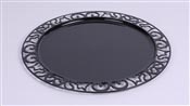 Sous assiette plastique ronde noir par 72