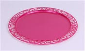 Sous assiette plastique ronde magenta par 72