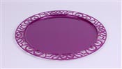 Sous assiette plastique pourpre ronde par 72