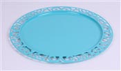 Sous assiette plastique ronde turquoise par 72