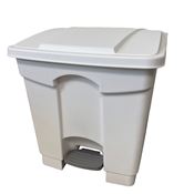 Poubelle cuisine HACCP 30 L a pedale blanche