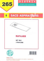 Sac aspirateur Karcher - pochette de 5 sacs microfibre