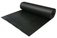 Tapis caoutchouc strié 0,60x10m noir