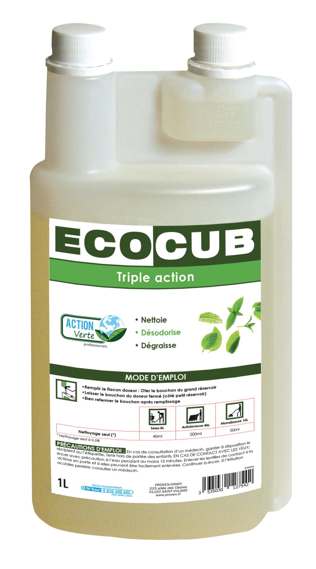 ECOCUB Vaporisateur vide Ecocub 700 ml - Produits Désinfectantsfavorable à  acheter dans notre magasin