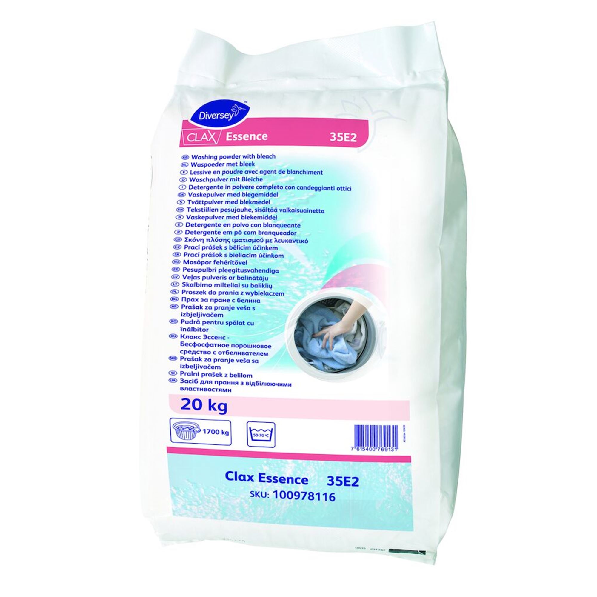 Clax essence 35E2 lessive poudre sans phosphate 20 kg