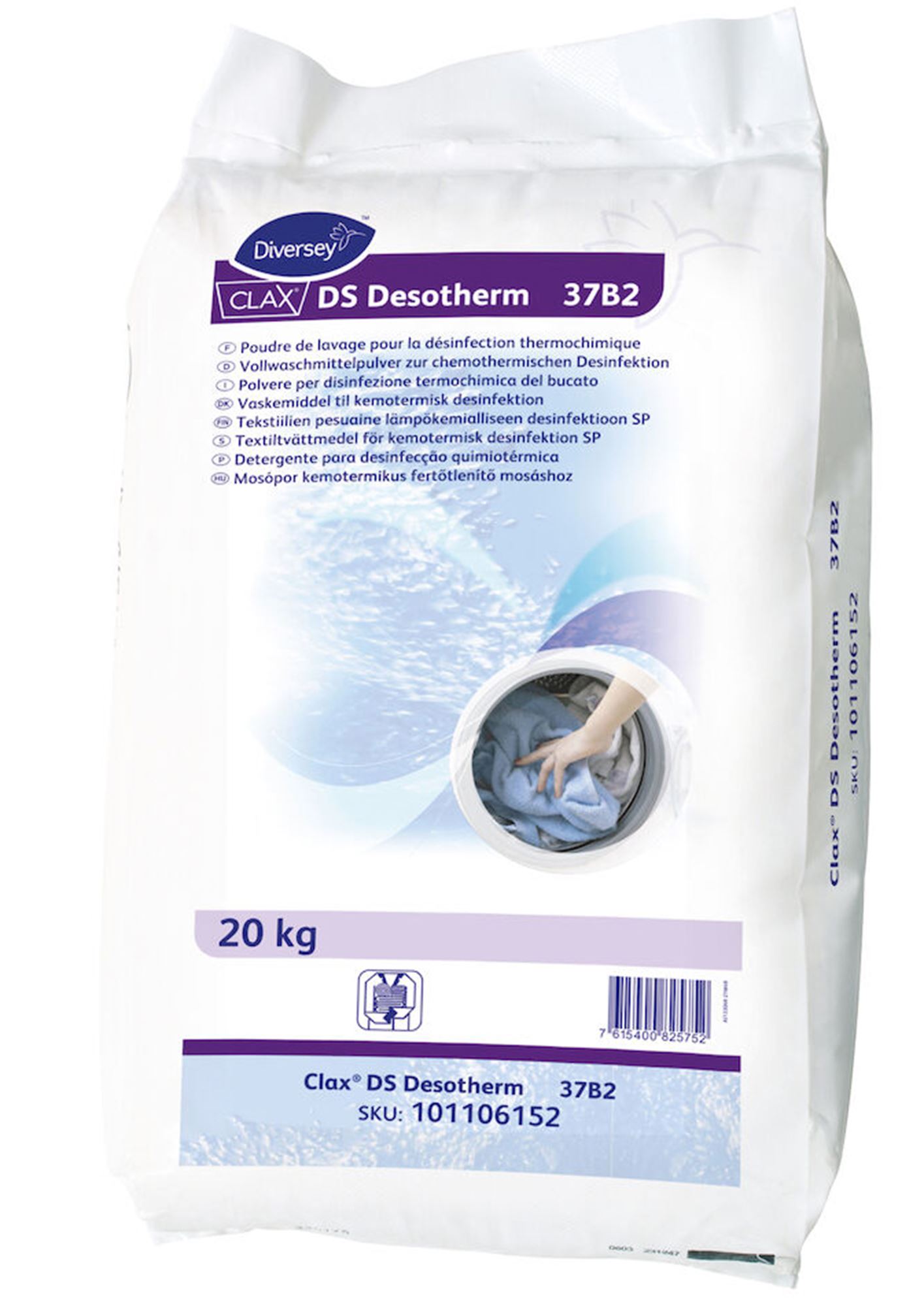 Clax DS desotherm 37B2 poudre désinfectante sans phosphate 20kg