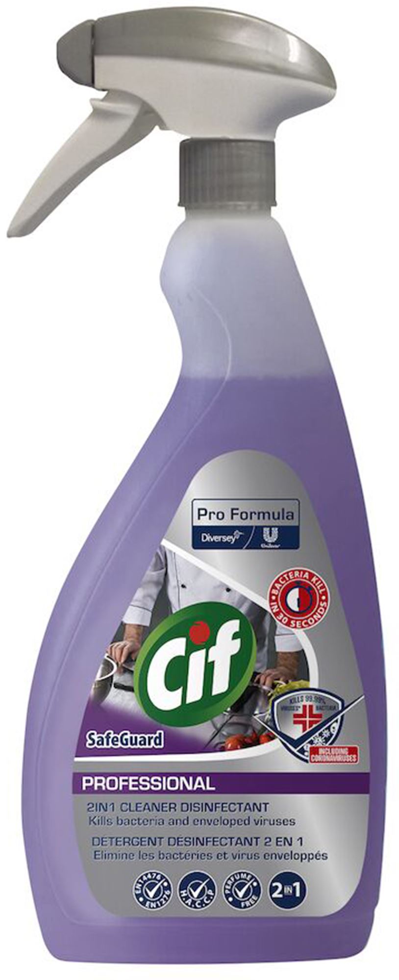 101107360 - Cif pro Safeguard 2en1 dégraissant désinfectant 750ml