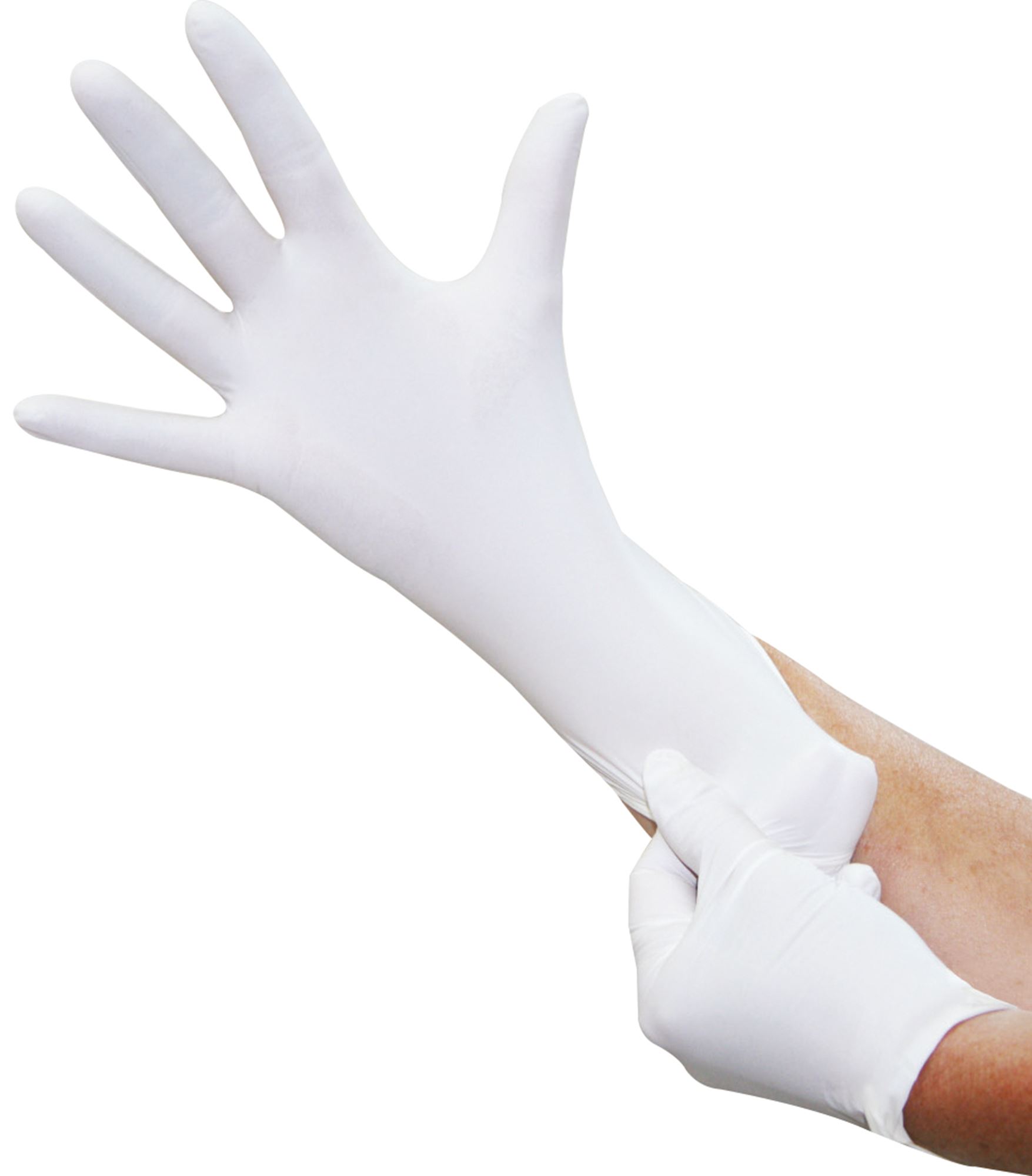 1 Asdomo Lot de 100 gants jetables en caoutchouc blanc antidérapants et imperméables pour examen médical blanc S 