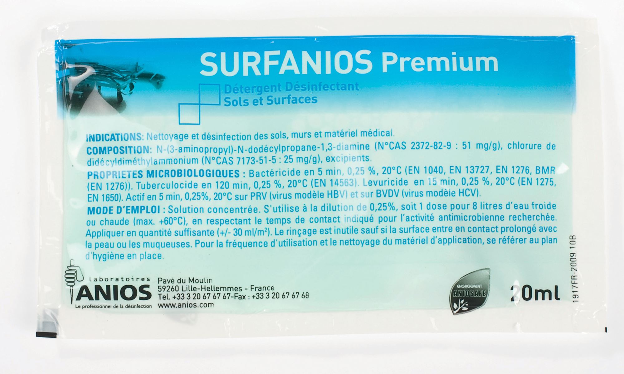 Surfanios Premium - 5L / 1L / dose 20ml - ANIOS