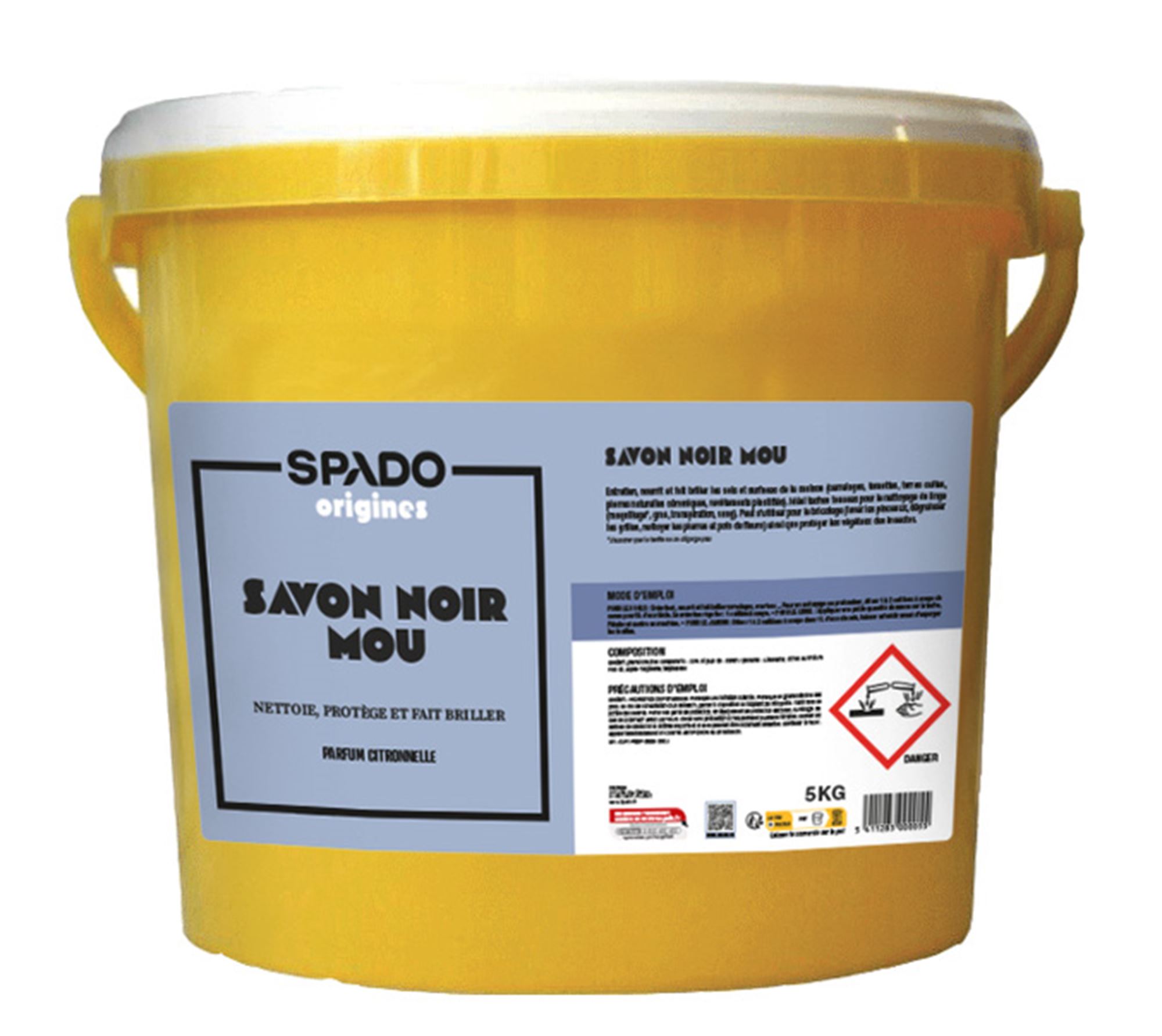 Savon noir mou parfum citronelle seau de 5 kg