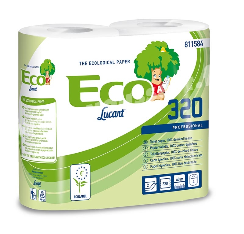 Papier Toilette Rouleaux Biodegradable 320 Fts Ecolabel Colis De 36