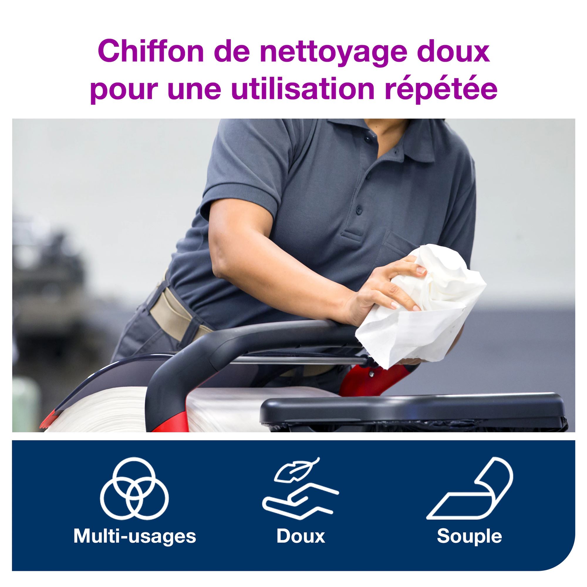 CHIFFON DE NETTOYAGE MICROFIBRE RÉUTILISABLE TORK