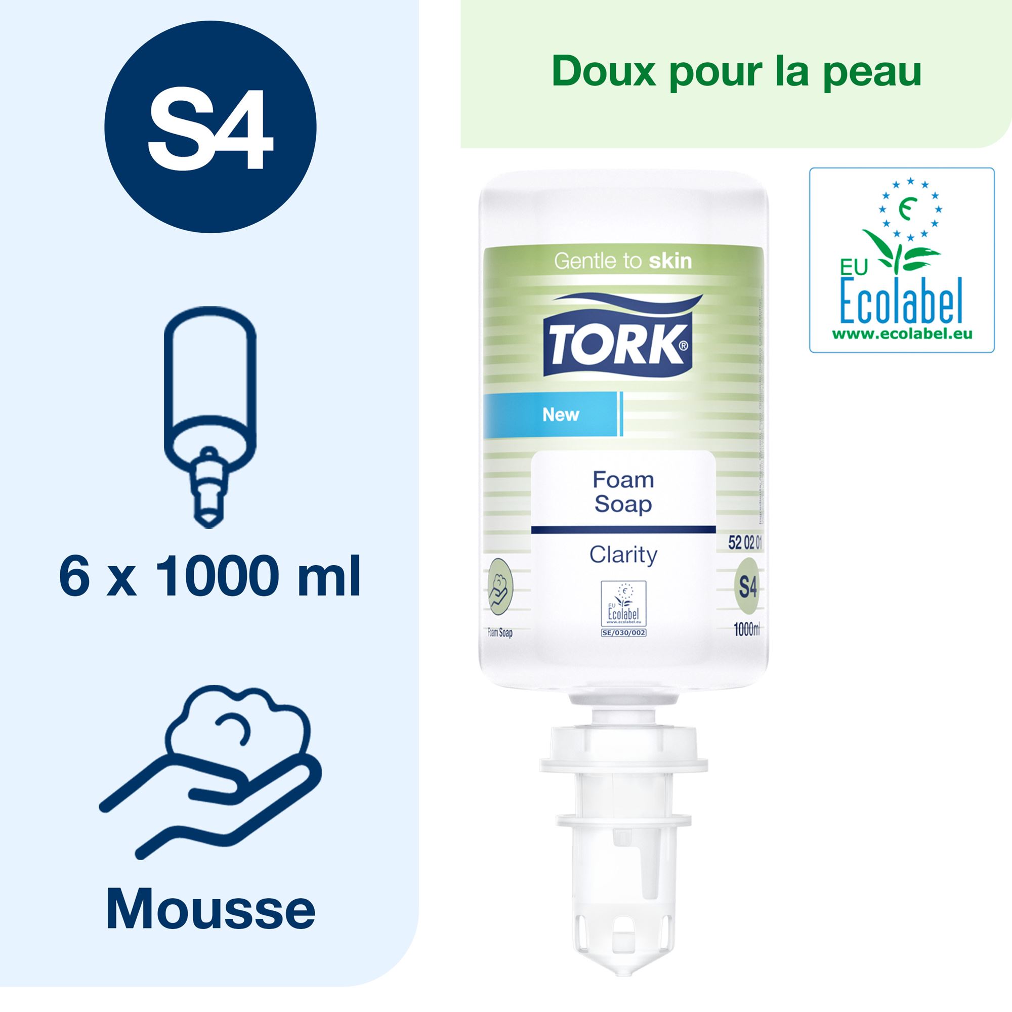 S4 - 561600 - DISTRIBUTEUR AUTOMATIQUE BLANC TORK pour Savon mousse