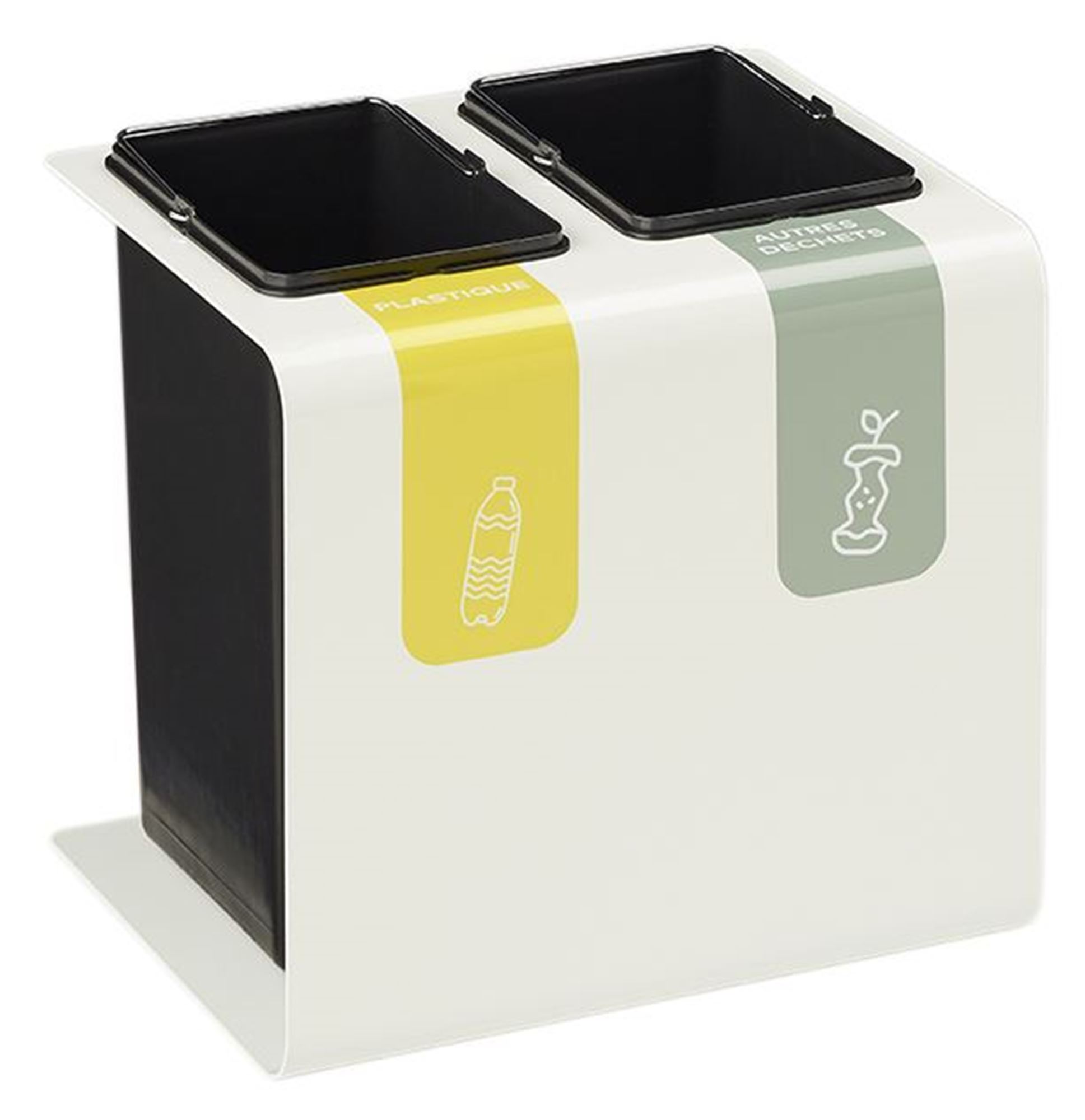 Poubelle tri des déchets coulissante 2 x 15L