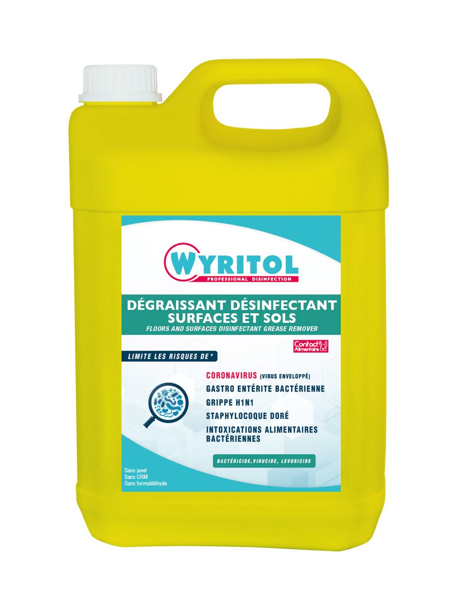 Wyritol desinfectant sols surfaces virus 5L - Voussert