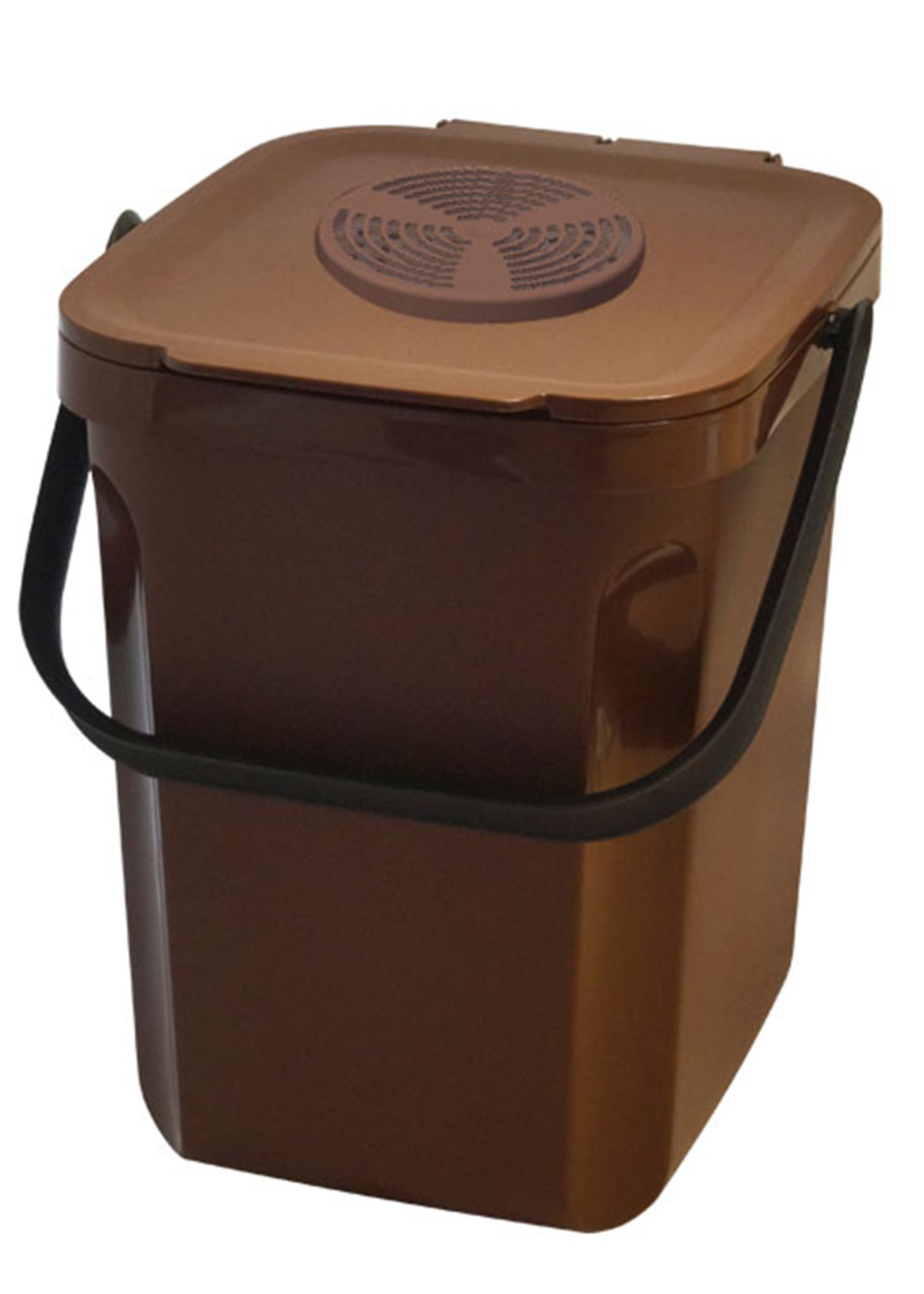 Composteur, bac, poubelle à compost de cuisine - 5 L - Inox