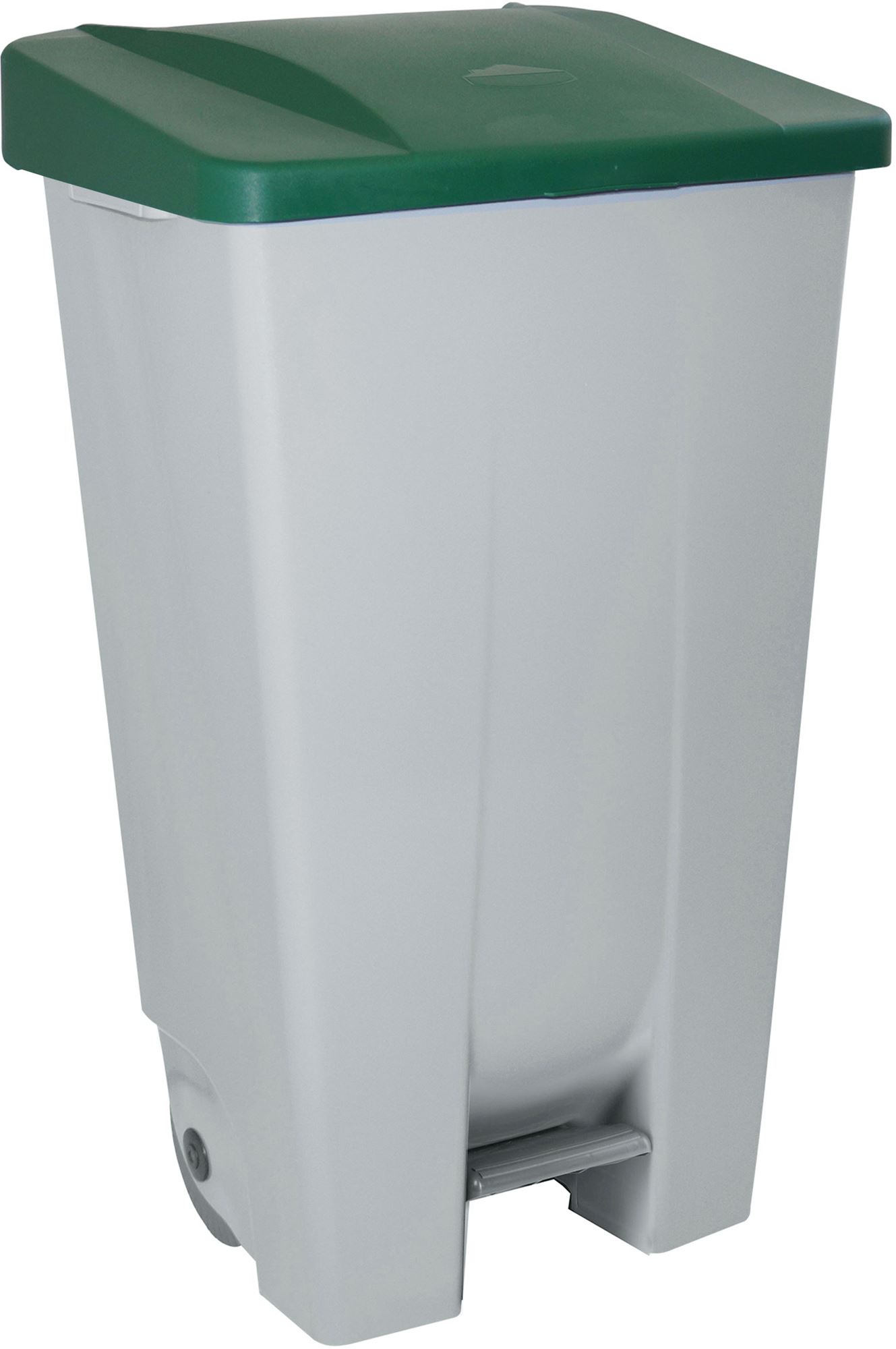 60623400 - Poubelle tri sélectif cuisine couvercle vert 120 L 