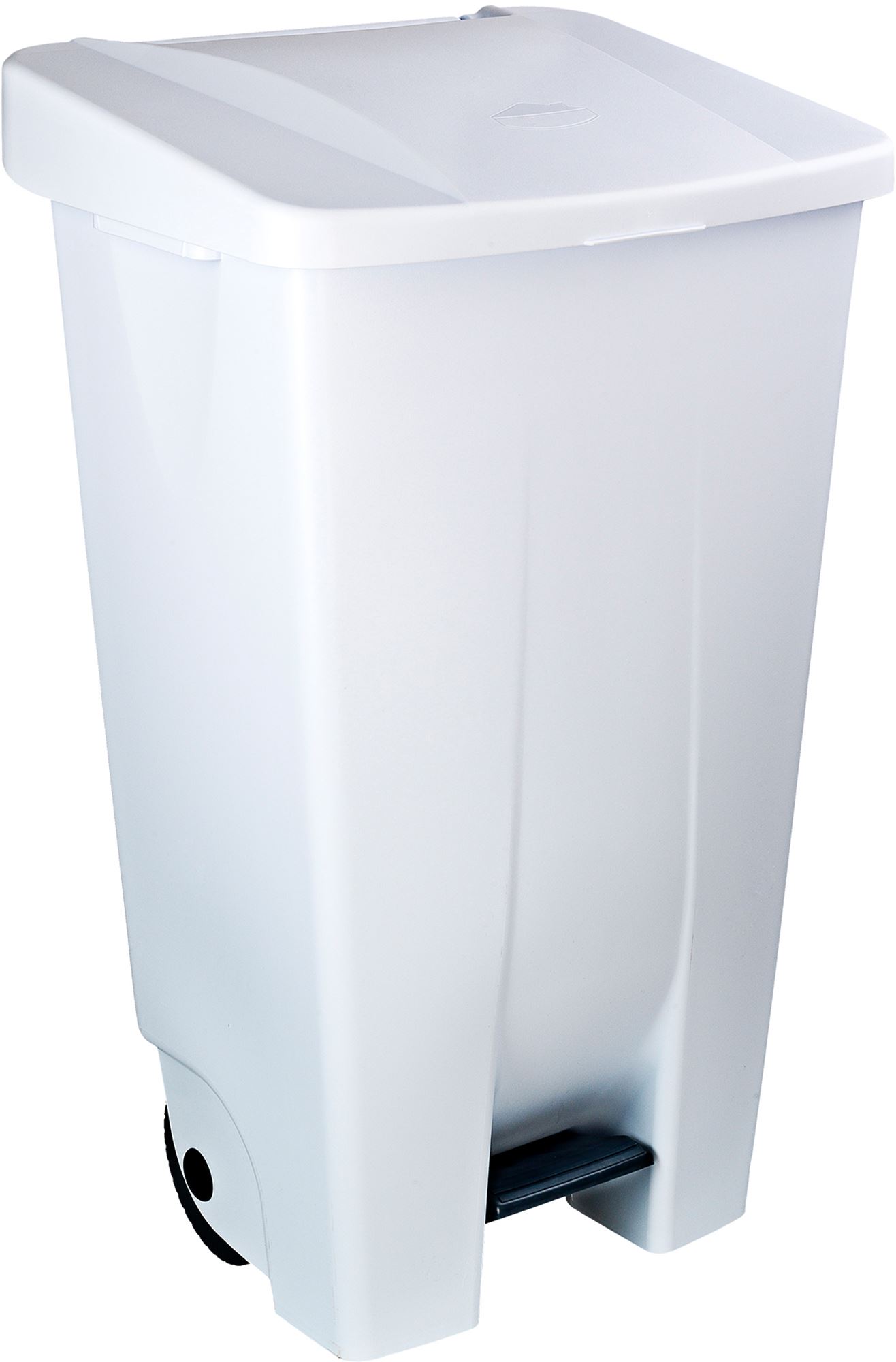 60623402 - Poubelle tri sélectif cuisine couvercle blanc 120 L 