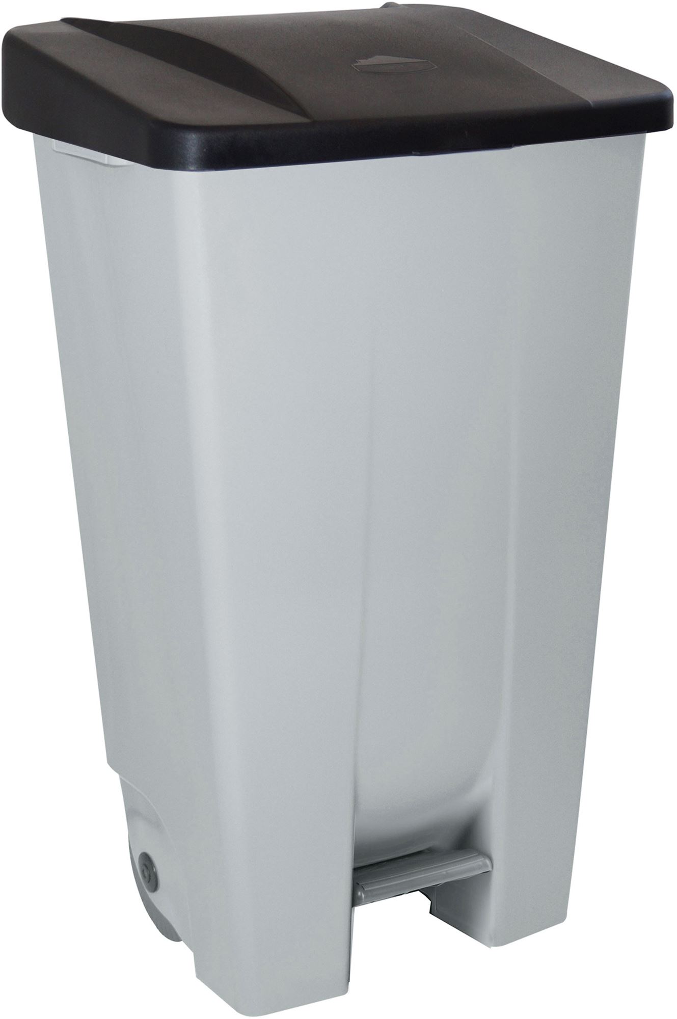 60623407 - Poubelle tri sélectif cuisine couvercle noir 120 L 