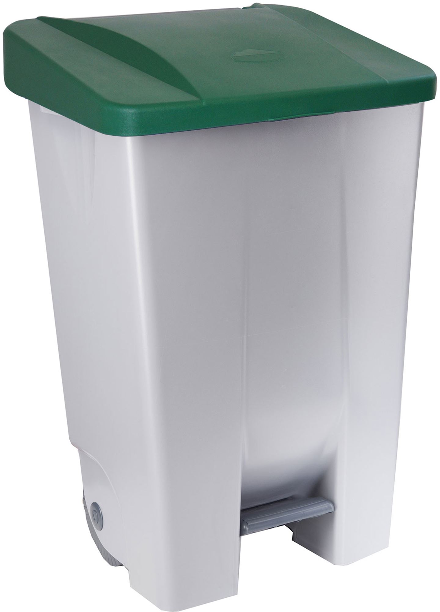 60623410 - Poubelle tri sélectif cuisine couvercle vert 80 L 