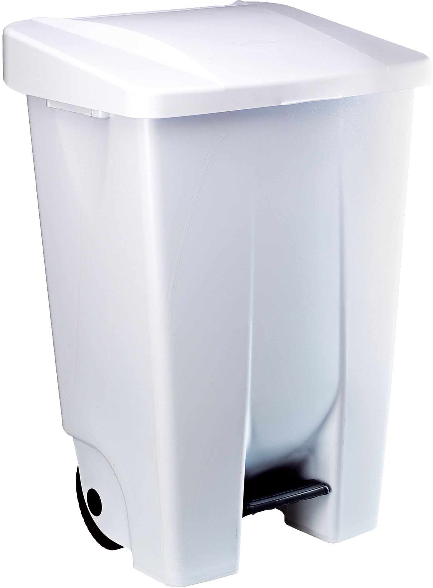 60623412 - Poubelle tri selectif cuisine couvercle blanc 80 L 
