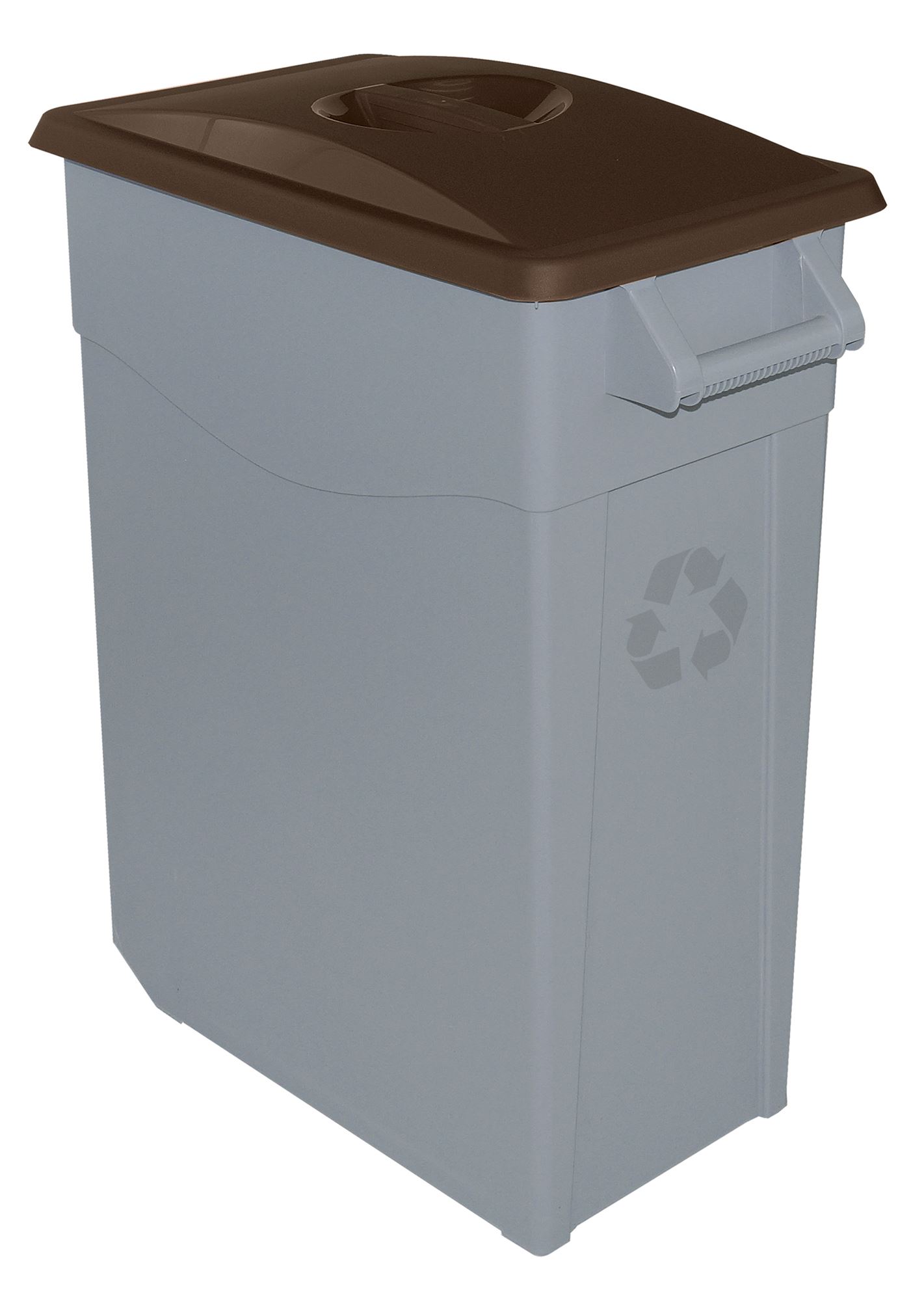 60623436 - Poubelle de tri sélectif 65L marron