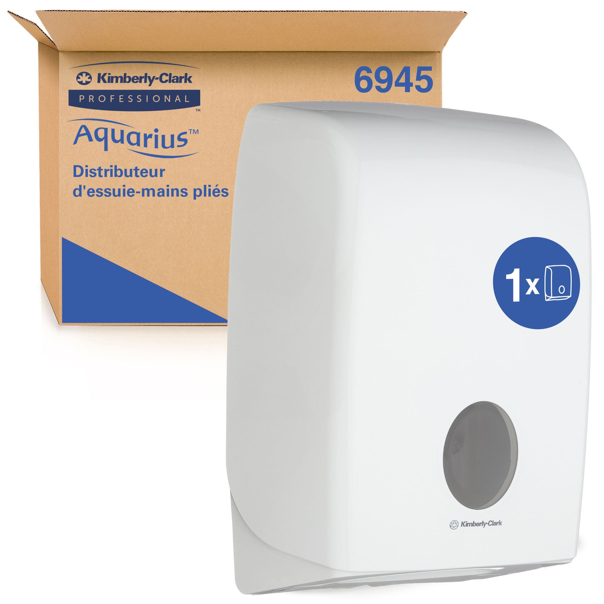 Distributeur essuie mains Aquarius: Kimberly Clark - Voussert