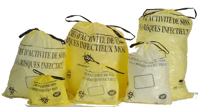 Sacs poubelle jaune 50 L (Sac de déchets infectieux)